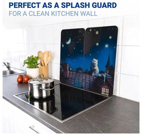 Kryty na sporák v súprave 2 ks z tvrdeného skla 30x52 cm - Maximex