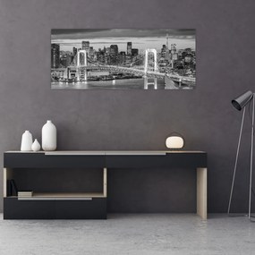 Obraz - Čiernobiele veľkomesto (120x50 cm)