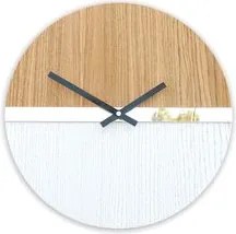 Moderné nástenné hodiny so zrkadlom