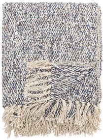 Sivomodrá deka s prímesou ľanu 130x160 cm Ocean – Bloomingville