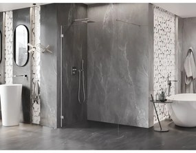 Mexen Lunar sprchová stena ľavá 100 x 200 cm, 8mm číre sklo, chrómová, 830-100-000-01-00-L