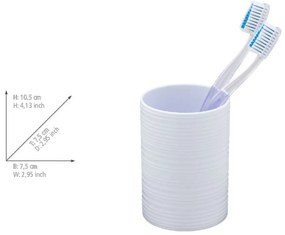 Biely plastový téglik na zubné kefky Lyon – Allstar