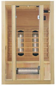 Juskys Infračervená sauna/tepelná kabína Nyborg S120V s plným spektrom, panelovým radiátorom a drevom Hemlock