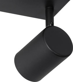 Moderné stropné svietidlo čierne 2-svetlá nastaviteľné obdĺžnikové - Jeana