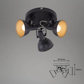 Bodové svietidlo 3xE14/40W/230V čierne
