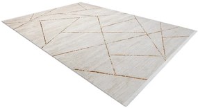 Koberec DUKE 51557 krémový / zlatý, geometrický / strapce