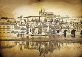 Fototapeta - Praha - Vintage (152,5x104 cm)