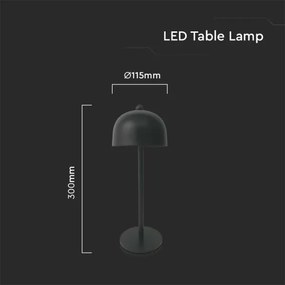 LED Stmievateľná dobíjacia stolná lampa LED/1W/5V 3000-6000K 1800 mAh čierna