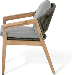 Pohodlné záhradné kreslo s textilným výpletom