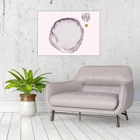 Sklenený obraz - Fialový minimalizmus N⁰4 (70x50 cm)