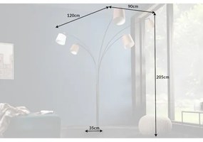 Stojaca lampa 38825 Levels 205cm Šedá, Hnedá, Biela  - Komfort-nábytok