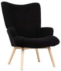 Kreslo MOSS TEDDY BOUCLE čierne ALL 830599