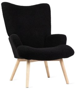 Kreslo MOSS TEDDY BOUCLE čierne ALL 830599
