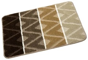 Kúpeľňový koberček PALMA béžový / hnedý, kosoštvorce