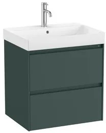 Roca Ona kúpeľňová skrinka s umývadlom 60x64,5x46 cm zelená mat ONA602ZZM