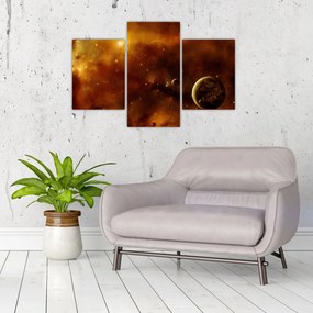 Obraz - Planéty s hmlovinou (90x60 cm)