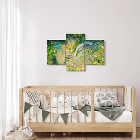 Obraz ryžových polí z vtáčej perspektívy (90x60 cm)