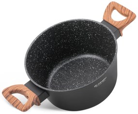 WELLHOX Sada 15 hrncov - matná čierna/drevo