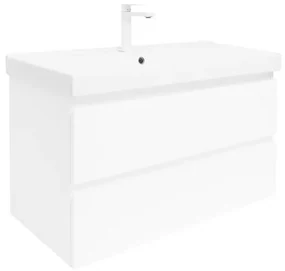 Kúpeľňová skrinka s umývadlom SAT B-Way 99x50x45 cm biela lesk BWAY2100WU1BBI