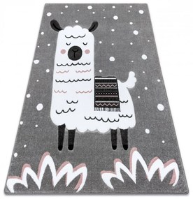 Detský kusový koberec Lama sivý 140x190cm