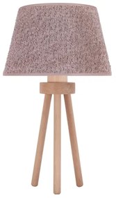 Duolla - Stolná lampa BOUCLE 1xE27/15W/230V pr. 28 cm hnedá/drevo