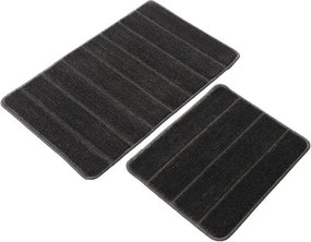 Antracitové kúpeľňové predložky v súprave 2 ks 50x80 cm Yeni Cizgli – Foutastic