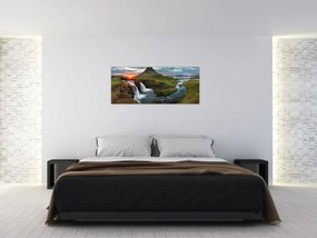 Obraz - Kirkjufell pri západe slnka (120x50 cm)