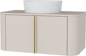 Závesná skrinka pod umývadlo Bassa 80 cm kašmír/zlatá