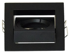 BERGE Podhľadové bodové svietidlo BRG70452 výklopné - hliník - štvorec - čierna matná