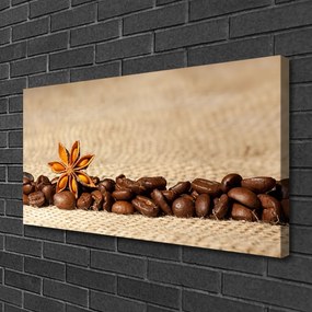 Obraz Canvas Káva zrnká kuchyňa 125x50 cm