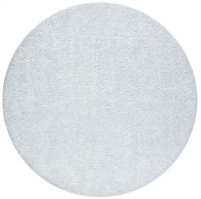 Kúpeľňový koberček SYNERGY glamour / lurex, biely kruh