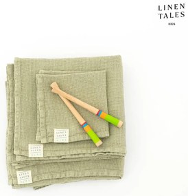 Svetlozelená ľanová detská osuška 45x90 cm - Linen Tales