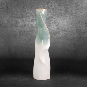 LIANA Dekoratívna váza 14x13x47 cm krémová