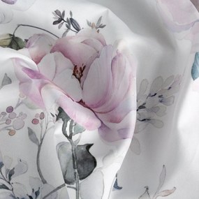 ZÁVES NA KRÚŽKOCH ROSELIN 140X250 CM KVETY