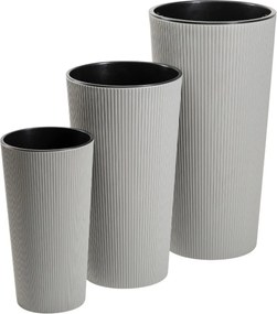 Květináč URBANIKA ECO Wood 36,4x19,6 cm šedý