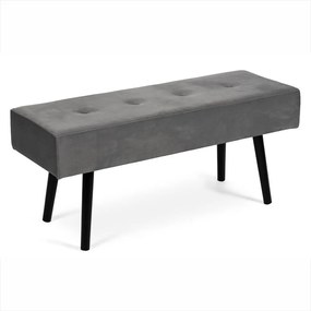 Čalúnená lavica AVENBERG VELVET sivá