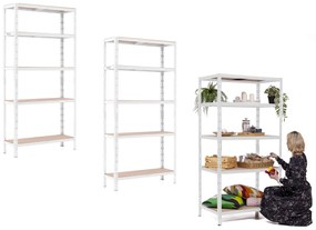 Balíček 3xSUPER EKO HIT - Policový regál Trestles RNDU-KUI 1800x900x600, nosnosť 875 kg, 5 políc Farba: biela