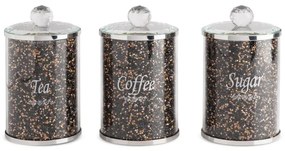 Sada troch nádob VENTOSA 06 čierna / zlatá (3 ks)