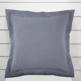 Biante Bavlnená saténová obliečka na vankúš s lemom ST-003 Modrosivá 60 x 60 cm