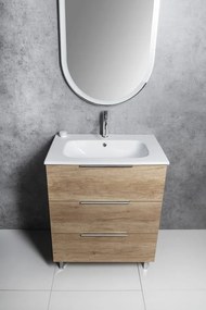 Sapho Sapho, PIEDRA keramické umývadlo nábytkové 71x46,5cm, biela, 43071