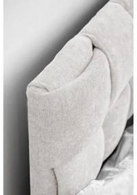 Krémovobiela čalúnená dvojlôžková posteľ s roštom 140x200 cm Eve – Miuform