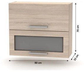 Horná kuchynská skrinka Nova Plus NOPL-016-OH - dub sonoma