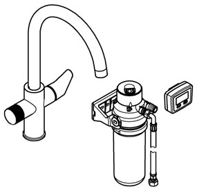 GROHE 30593000 - Drezová batéria BLUE PURE, C-výtok, lesklý chróm