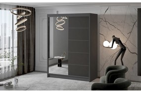 Veľká šatníková skriňa MILAN III 150 cm Biela