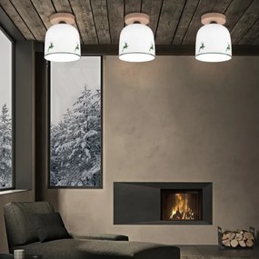 KolarzA1352.11.G.100-Prisadený luster NONNA 1xE27/60W/230V jelene dub/biela/zelená