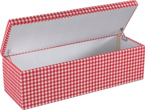 Truhlica čalúnená farba produktu červená látka vzorované