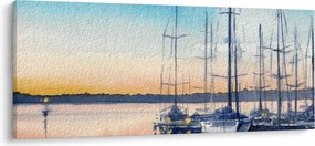 Obraz - Lodičky, aquarel (120x50 cm)