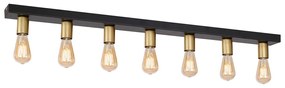 Bodové svietidlo FILO 7xE27/60W/230V čierna/zlatá