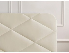 Béžová čalúnená dvojlôžková posteľ s roštom 140x190 cm Prune – Bobochic Paris