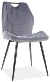 Jedálenská stolička ARCO VELVET Farba: Sivá
